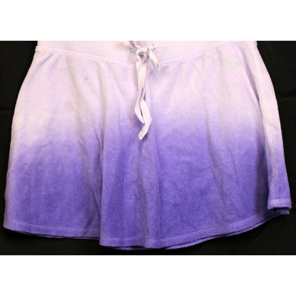 Justice Ombre Purple Skorts XL 16 Terry Cloth Pull on Skirt Elastic Drawstring - Picture 3 of 6